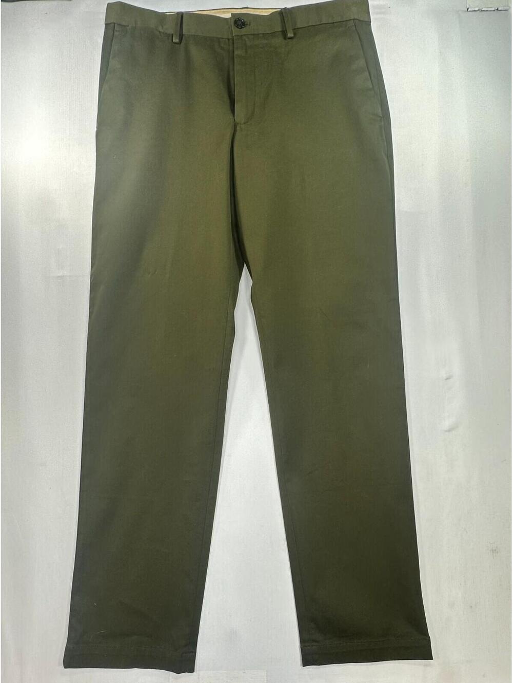 Banana Republic Straight Flat Cotton Chinos Green Mens 34/34